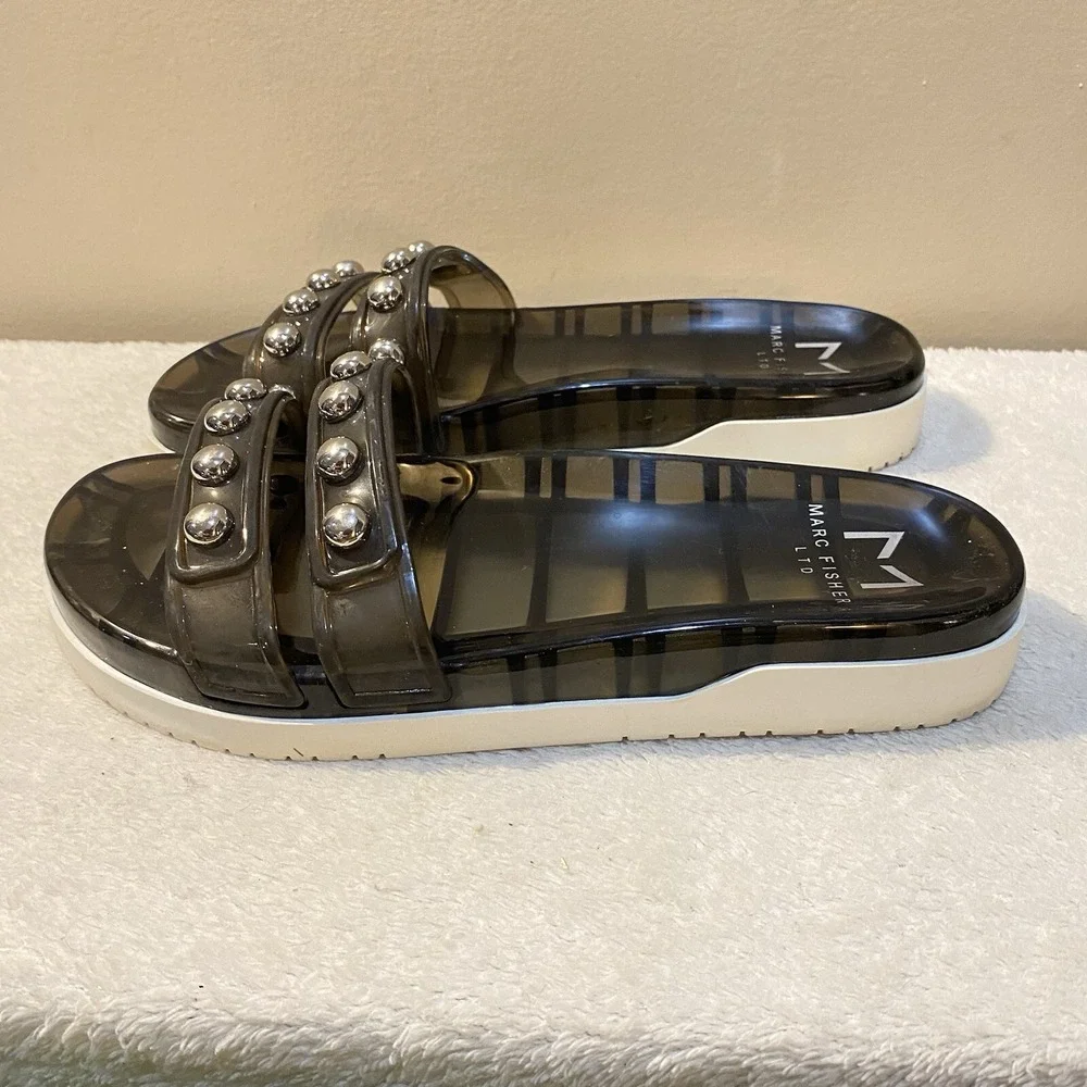 Marc Fisher LTD Womens 9 Trent Embellished Flats Slide Sandals Shoes‎ BHFO5675 - Picture 2 of 7